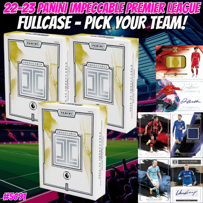 Break 5091 - 22-23 PANINI Impeccable Premier League Soccer - FULLCASE - Pick Your Team!