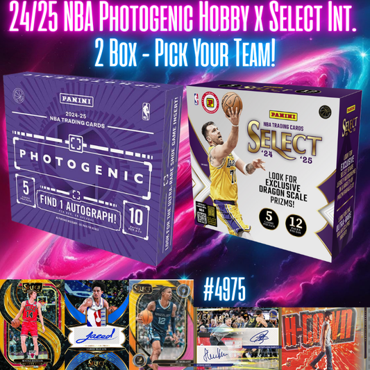 Break 4975 - 24/25 NBA Photogenic Hobby x Select Int. - Pick Your Team!
