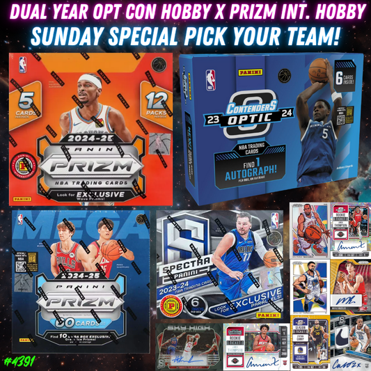 Break 4391 - NBA Dual Year Optic Con. Hobby x Prizm & Spectra - PICK YOUR TEAM!