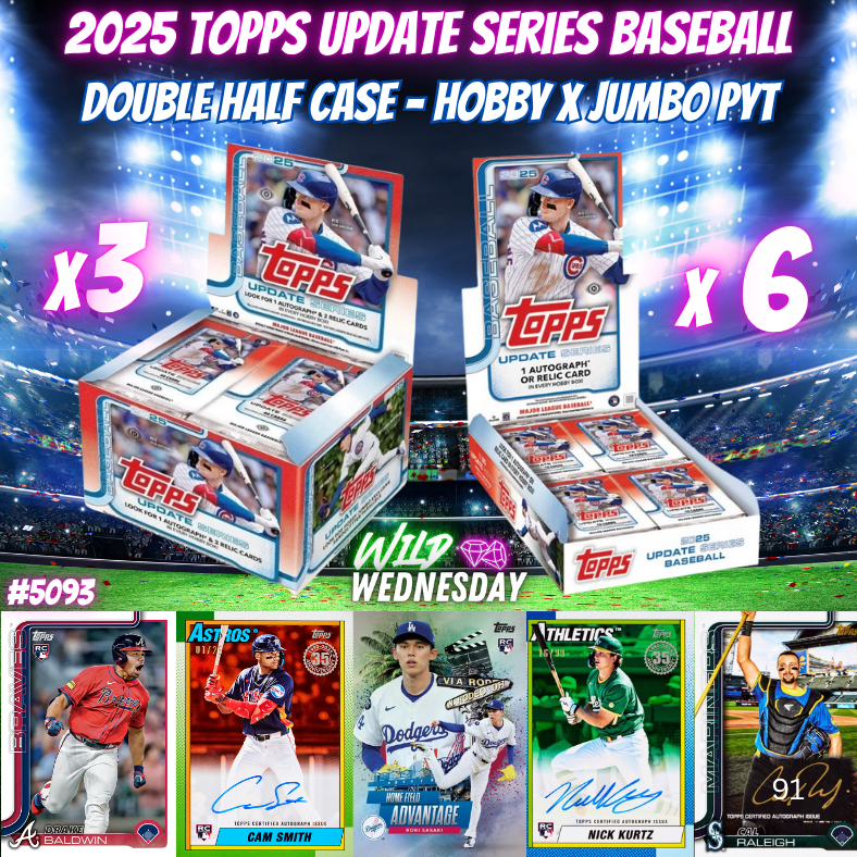 Break 5093 - 2025 MLB Updates DOUBLE Half Case - Hobby x Jumbo - Pick Your Team!