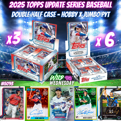 Break 5093 - 2025 MLB Updates DOUBLE Half Case - Hobby x Jumbo - Pick Your Team!