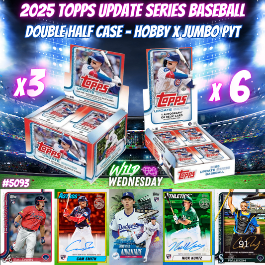 Break 5093 - 2025 MLB Updates DOUBLE Half Case - Hobby x Jumbo - Pick Your Team!