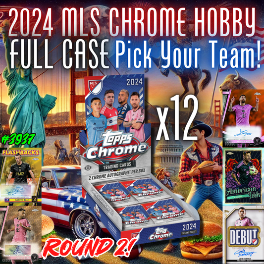 Break 3937 - 2024 Topps MLS Chrome - FULL CASE - Pick Your Team! ROUND 2