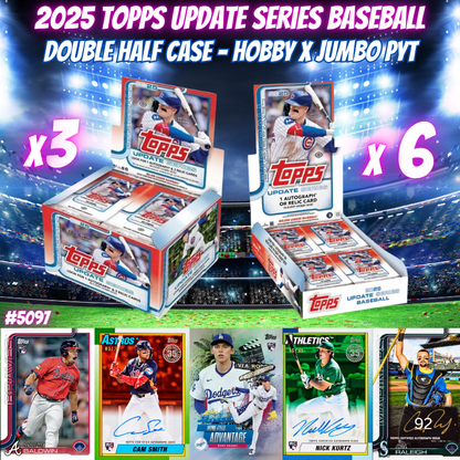 Break 5097 - 2025 MLB Updates DOUBLE Half Case - Hobby x Jumbo - Pick Your Team!