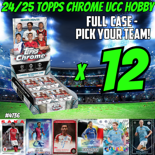Break 4736 - 24/25 UCC Chrome Hobby - FULL CASE - Pick Your Team/Player!