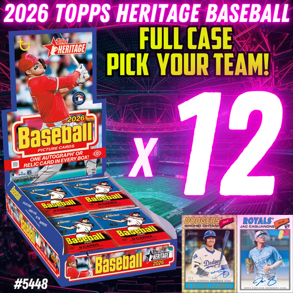 Break 5448 - 2026 Topps Heritage Baseball - FULL CASE - Pick Your Team!