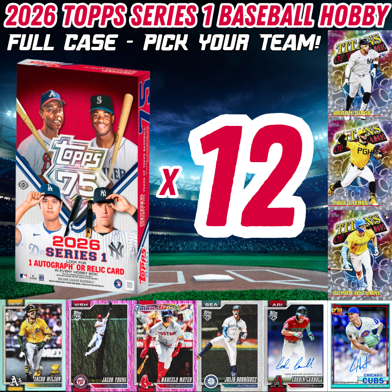 Break 5301 - 2026 Topps Series 1 Baseball Hobby - Full Case - Pick Your Team!