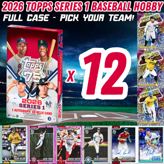 Break 5301 - 2026 Topps Series 1 Baseball Hobby - Full Case - Pick Your Team!