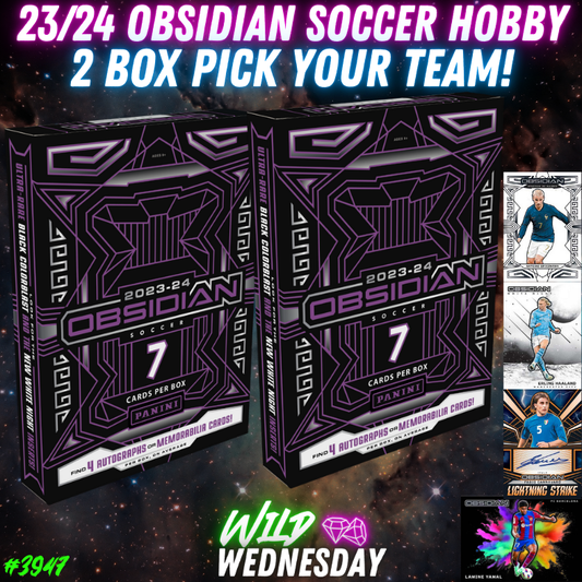 Break 3947 - 23/24 Obsidian Soccer HOBBY 2 Box - Pick Your Team/Player!