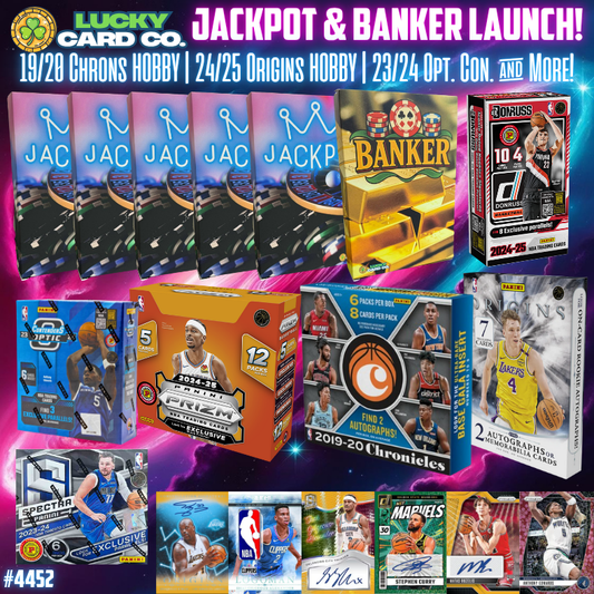 Break 4471 - Lucky Card Co. NBA Debut ft JACKPOT & Banker 12 Box MONSTER - Random Teams!