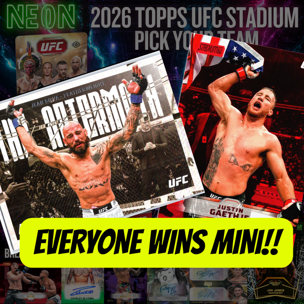 Discounted EVERYONE WINS Mini for Break 5659 - 2026 UFC Stadium Club Double Half Case PYT!