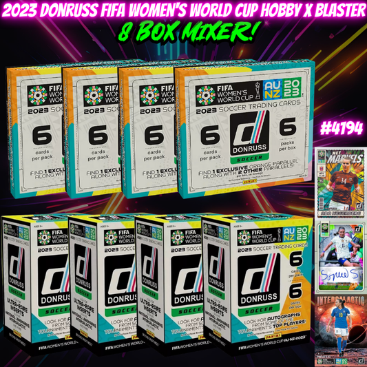 Break 4194 - 2023 Donruss FIFA Women's World Cup Hobby x Blaster 8 Box Mixer!