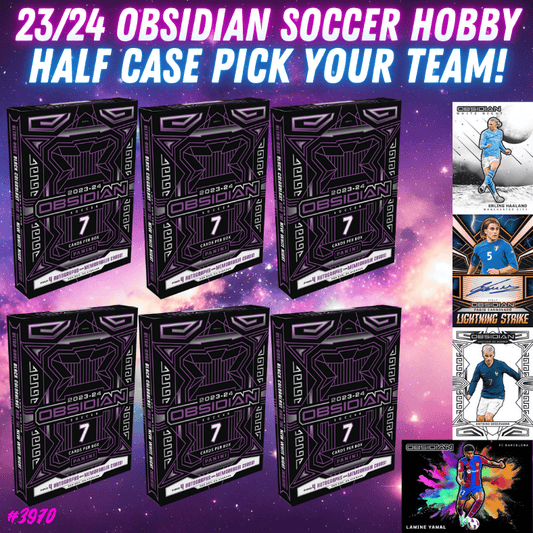 Break 3970 - 23/24 Obsidian Soccer Hobby - HALF CASE - Pick Your Team!