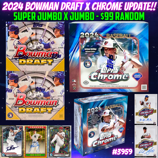 Break 3959 - 2024 MLB Chrome Update x Bowman Draft - Random Teams - 8 Autos!