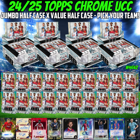 Break 4642 - 24/25 UCC Chrome Jumbo HALF CASE x Value HALF CASE - Pick Your Team!