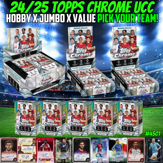 Break 4501 - 24/25 UCC Chrome 8 Box Hobby x Jumbo x Value Pick Your Team!
