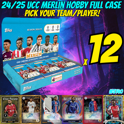 Break 5140 - 24/25 UCC Merlin Hobby FULL CASE - Pick Your Team/ Player!