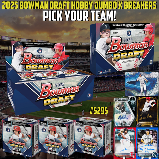 Break 5295 - 2025 Bowman Draft Hobby Jumbo x Breakers - Pick Your Team!