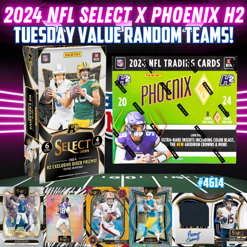 Break 4614 - 2024 NFL Select x Phoenix H2 Tuesday Value Random Teams!