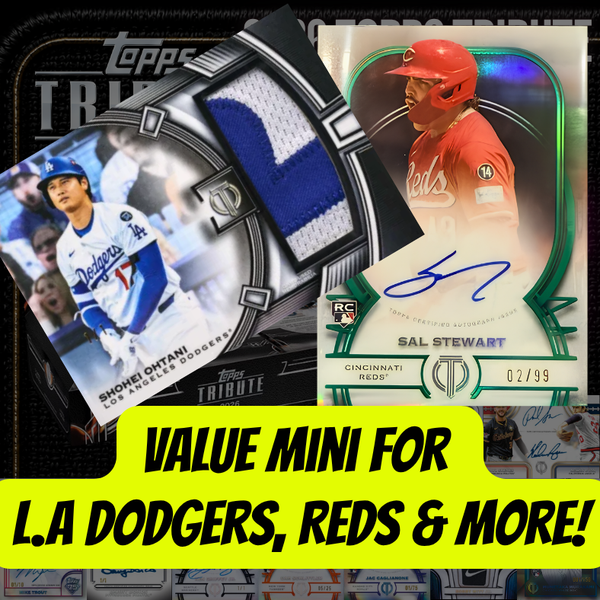 VALUE mini for L.A Dodgers, Reds & More in Break 5628 - 2026 Topps Tribute Baseball - FULL CASE - PYT!