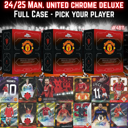 Break 4811 - 24/25 Man. United Chrome Deluxe - FULL CASE - Pick Your Player!