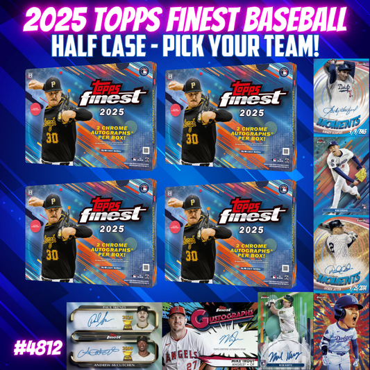 Break 4812 - NEW RELEASE - 2025 MLB Finest Hobby - Half Case - Pick Your Team!