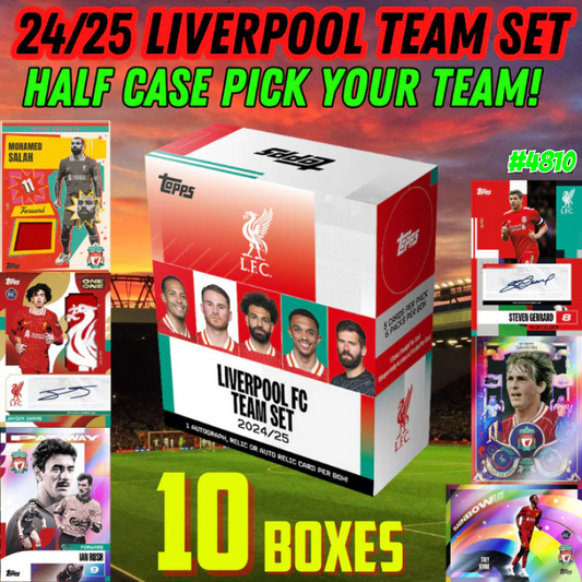 Break 4810 - 24/25 Liverpool Team Set - Half Case - 10 Boxes Pick Your Team!
