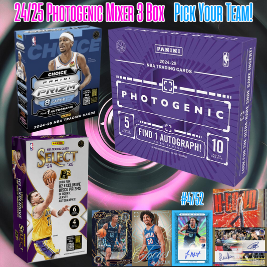 Break 4752 - 24/25 NBA Photogenic x Prizm Choice & Select H2 - 3 Box - Pick Your Team!