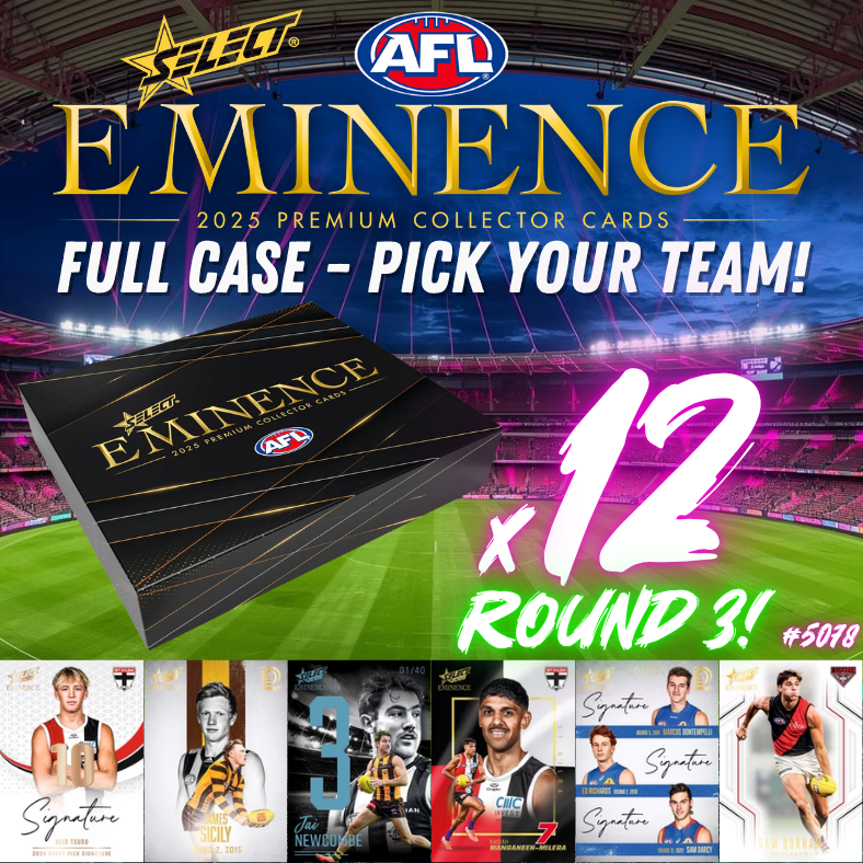 Break 5078 - 2025 AFL Eminence FULLCASE - Pick Your Team! ROUND 3!
