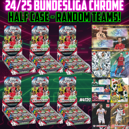 Break 4720 - NEW RELEASE - 24/25 Bundesliga Chrome Hobby - Half Case - Random Teams!