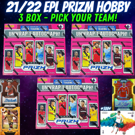 Break 3884 - 21/22 EPL Prizm HOBBY - 3 Box - Pick Your Team!