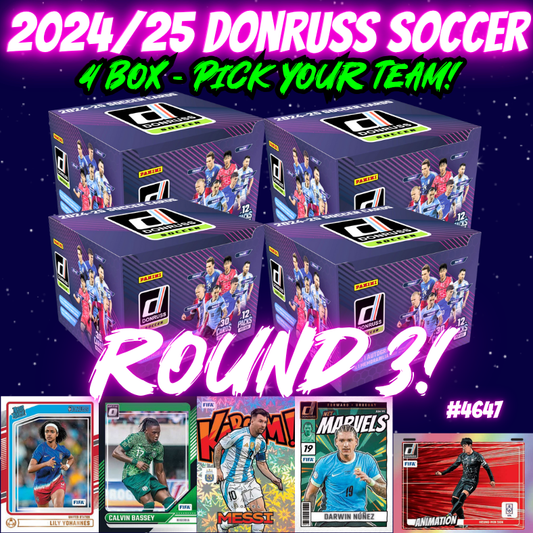 Break 4647 - 24/25 Donruss Soccer Hobby - 4 Box - Pick Your Team! ROUND 3!