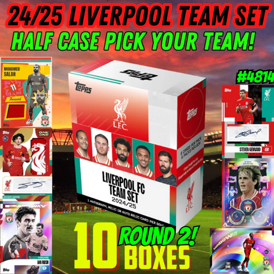 Break 4814 - 24/25 Liverpool Team Set - Half Case - 10 Boxes Pick Your Team! ROUND 2!