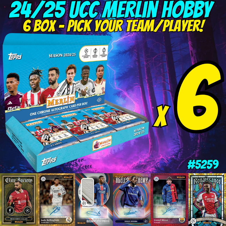 Break 5259 - 24/25 UCC Merlin Hobby - 6 Box - Pick Your Team/Player ...