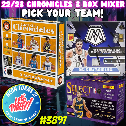 Break 3897 - NBA 22/23 Chronicles Hobby 3 Box Mixer - Pick Your Team!