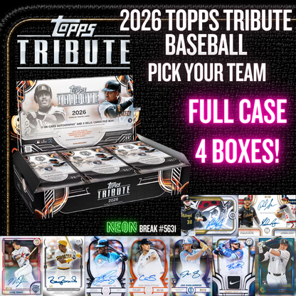 Break 5631 - 2026 Topps Tribute Baseball - FULL CASE - Pick Your Team!