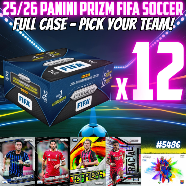 Break 5486 - 25/26 Panini Prizm FIFA Soccer FULL CASE - Pick Your Team!