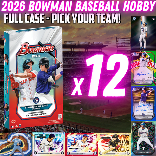Break 5487 - 2026 Bowman Baseball Hobby FULL CASE - Pick Your Team!