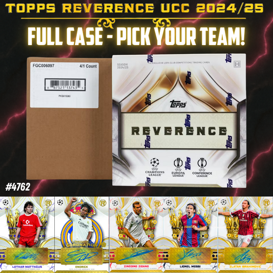 Break 4762 - NEW RELEASE - 24/25 Topps UEFA Club Comp Reverence FULL CASE - Pick Your Team!