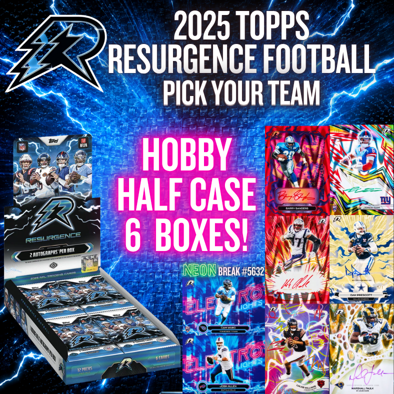 Break 5632 - 2025 Topps Resurgence Football HOBBY - HALF CASE - Pick Your Team!