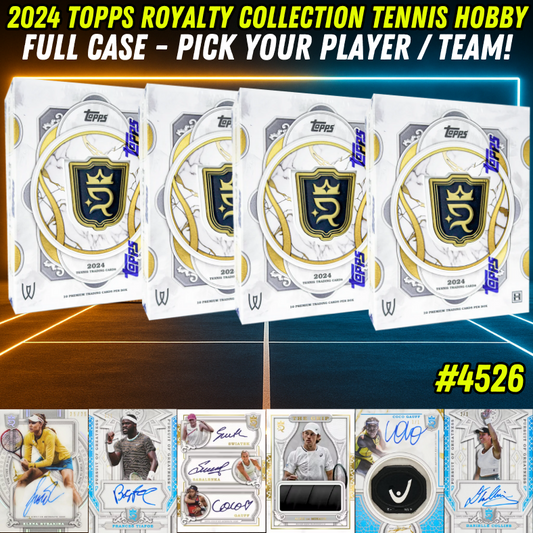 Break 4526 - 2024 Topps Royalty Collection Tennis Hobby FULL CASE - Pick Your Player / Team!