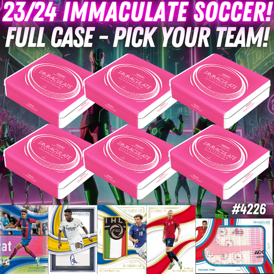 Break 4226 - 23/24 Immaculate Soccer Hobby - Full Case - Pick Your Team!
