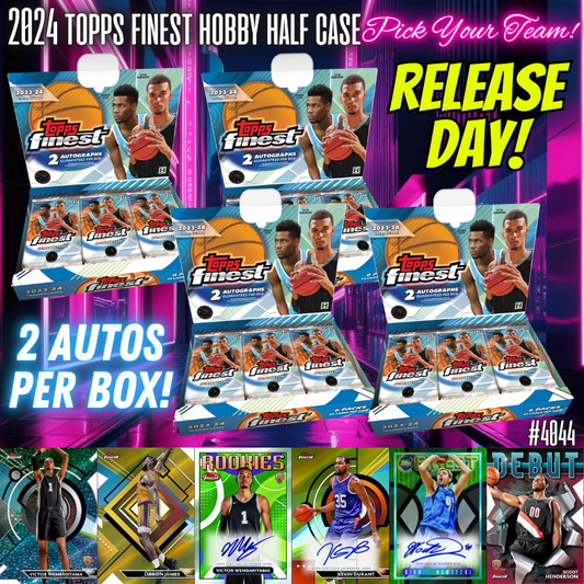 Break 4044 - NBA 2024 Topps Finest Hobby RELEASE DAY - Half Case - Pick Your Team!
