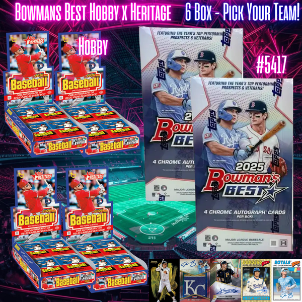Break 5417 - 2025/26 Bowmans Best x Heritage 6 Box - Pick Your Team!