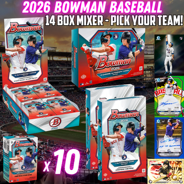 Break 5490 - 2026 Bowman Baseball  Delight x Hobby x Jumbo 14 box Mixer - Pick Your Team!