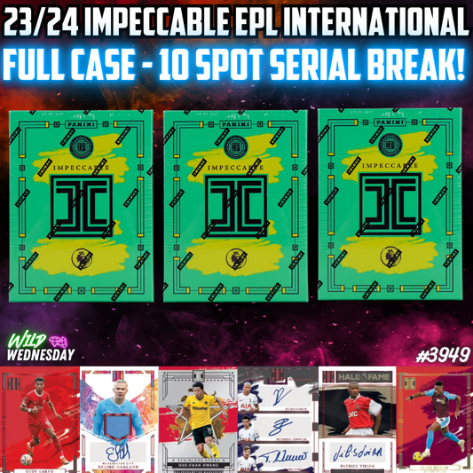 Break 3949 - 23/24 Impeccable EPL International - FULL CASE - 10 Spot Serial Number!