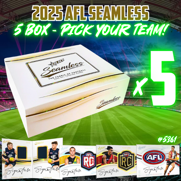 Break 5361 - Select 2025 AFL Seamless - 5 Box - Pick Your Team!