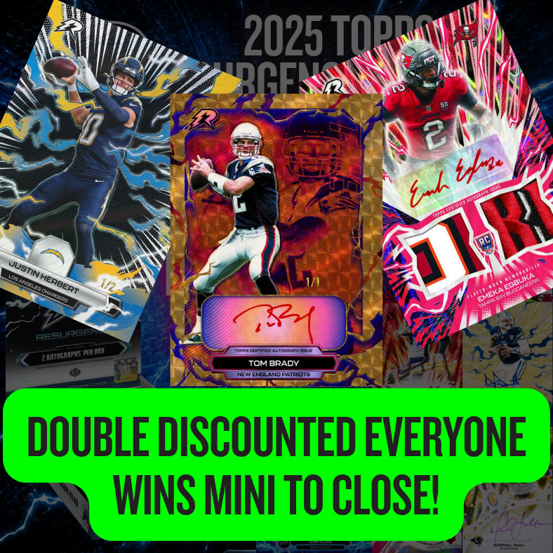 DOUBLE Discounted EVERYONE WINS MINI TO CLOSE Break 5632 - 2025 Topps Resurgence Football HOBBY - HALF CASE - PYT!