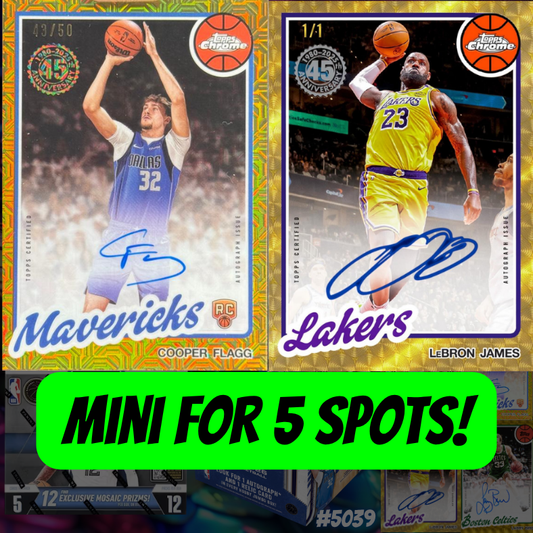 Mini for 5 spots in Break 5039 - Dual Year Topps NBA x Mosaic & Optic ALL HOBBY Random Teams!