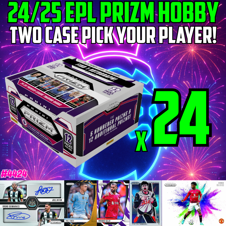 Break 4424 - 24/25 EPL PRIZM HOBBY 2 CASE - 24 BOXES - PICK YOUR PLAYER / TEAM